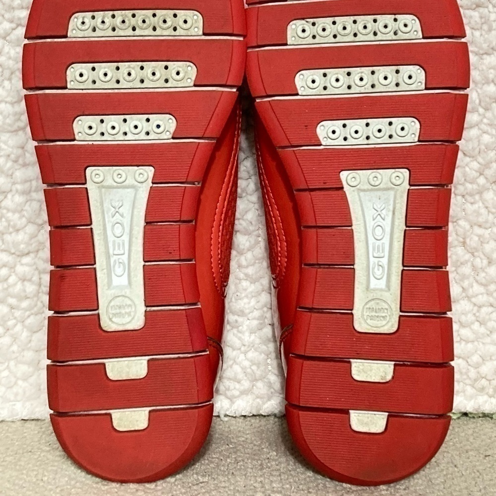 Geox Womens Respira Orange/Gold Casual Athletic Breathable Sneakers Shoes SZ 7 - Picture 10 of 12